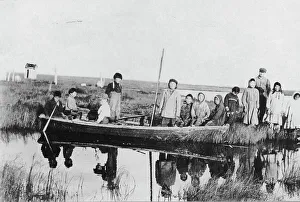 Excursion Prints: Scene at Moravian Mission Station on the Kuskokwim River