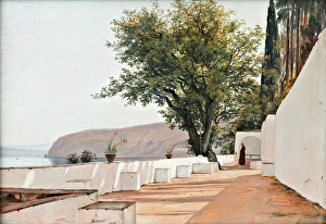 Martin Rorbye Prints: Scene near Sorrento overlooking the Sea, 1835. Creator: Martinus Rorbye