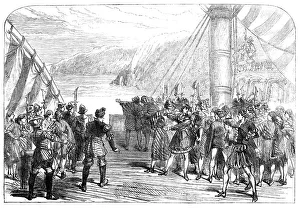 Colombo Cristoforo Prints: Scene from the new burlesque of Columbus, at the Gaiety Theatre, 1869. Creator: Unknown