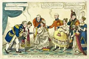 Duke Of Cambridge Gallery: A Scene in the New Farce Called The Rivals, 1819. Creator: Charles Williams