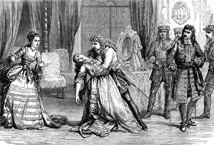 Shocked Prints: Scene from the new play, Clancarty, at the Olympic Theatre, 1874. Creator: Unknown