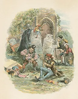 Hablot Browne Prints: Scene from The Old Curiosity Shop by Charles Dickens, 1841. Artist: Hablot Knight Browne