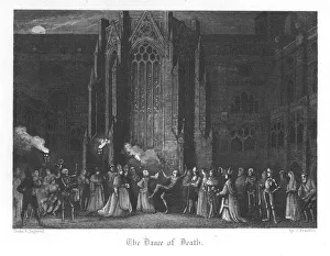 Scene from Old St Pauls by William Harrison Ainsworth, 1855. Artist: John Franklin