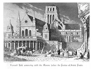 Scene from Old St Pauls by William Harrison Ainsworth, 1855. Artist: John Franklin