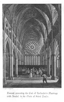 Scene from Old St Pauls by William Harrison Ainsworth, 1855. Artist: John Franklin