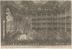 Scene from the opera Il pomo d oro (The Golden Apple) of A. Cesti to the wedding of Leopold I