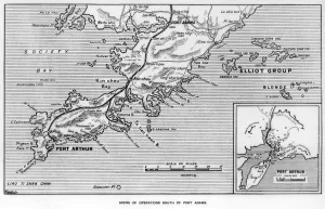 Port Arthur Prints: Scene of operations south of Port Adams, Manchuria, Russo-Japanese War, 1905
