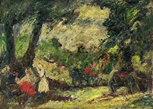 Scene in a park, 1920-1929. Creator: Karoly Kotasz