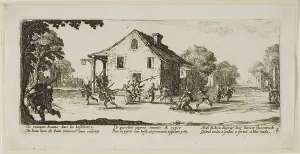 Callot Jacques Prints: Scene of Pillage, plate four from The Large Miseries of War