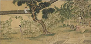 Scene from the play Romance of the West Chamber, by Wang Shifu, 16th century. Artist: Qiu Ying