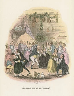 Scene from The Posthumous Papers of the Pickwick Club by Charles Dickens, 1836-1837. Artist: Hablot Knight Browne