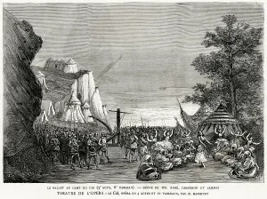 Massenet Prints: Scene from the premiere of the Opera Le Cid by Jules Massenet on December 5