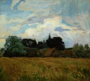 Grass Prints: Scene from Radziszow, 1907. Creator: Stanislaus Kamocki
