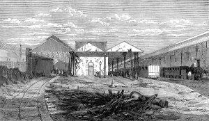 Deaths Prints: Scene of the railway accident at Wigan, 1873. Creator: Unknown