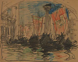 Regatta Prints: Scene of a Regatta, Venice, 1902. Creator: Francis Hopkinson Smith