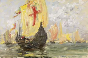 Regatta Prints: Scene of a Regatta, Venice, 19th century. Creator: Francis Hopkinson Smith