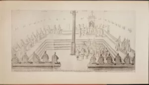 Alexis I Collection: A scene at the royal court of Tsar Alexis Mikhailovich (Illustration from the Meierbergs Album)