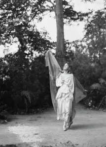 Scene from Sanctuary, A Bird Masque, by Percy MacKaye...Meriden Bird Club...New Hampshire, 1913. Creator: Arnold Genthe
