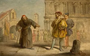 Sir John Collection: Scene From Shakespeares The Merchant Of Venice, 1865. Creator: Sir John Gilbert