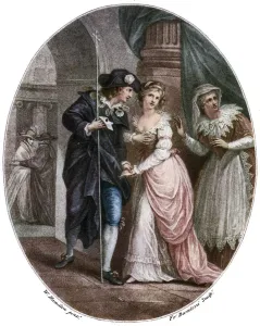 Scene from Shakespeares Romeo and Juliet. Artist: Francesco Bartolozzi Scene from Shakespeares Romeo and Juliet. Artist: Francesco Bartolozzi