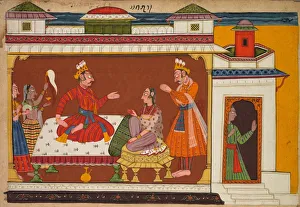 Pahari Hills Prints: Scene from the Shangri Ramayana (History or Rama), 1690-1710. Creator: Unknown
