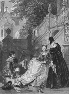 Robert Dudley Collection: Scene From Sir Walter Scotts Kenilworth. Wayland, Amy Robsart & Janet, 1834