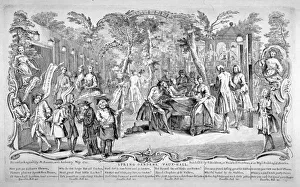 Pleasure Garden Prints: Scene at Spring Gardens, Vauxhall, London, 1741. Artist: M Ramano