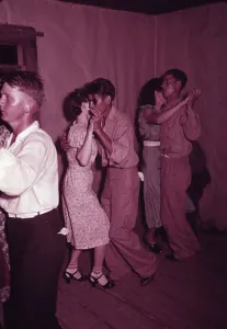 High Heels Prints: Scene at square dance, McIntosh County, Oklahoma, 1939 or 1940. Creator: Russell Lee