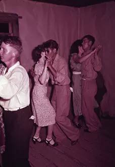 Okies Gallery: Scene at square dance, McIntosh County, Oklahoma, 1939 or 1940. Creator: Russell Lee