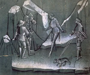 Scene from a story of chivalry, c1400