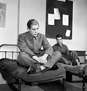 A scene from the Terence Rattigan play, Ross, Worksop College, Nottinghamshire, 1963