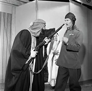 A scene from the Terence Rattigan play, Ross, Worksop College, Nottinghamshire, 1963