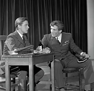 A scene from the Terence Rattigan play, Ross, Worksop College, Nottinghamshire, 1963