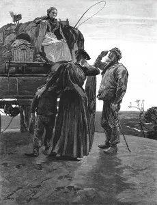 Scene from Tess of the D'Urbervilles, by Thomas Hardy, 1891. Creator: Daniel Albert Veresmith. Scene from Tess of the D'Urbervilles, by Thomas Hardy, 1891. Creator: Daniel Albert Veresmith