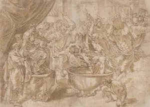 Boiling Prints: Scene of the torture of St. John on Patmos, 1501/1600. Creator: Unknown