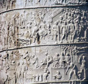 Scene from Trajans column, showing the Dacian wars, 2nd century