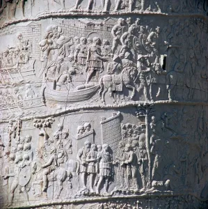 Scene from Trajans column, showing the Dacian wars, 2nd century