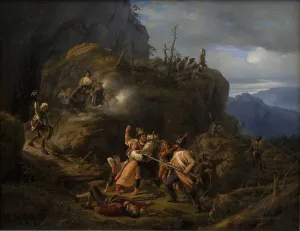 Scene of the Tyrolean War in the year 1809, 1822-1837. Creator: Niels Simonsen