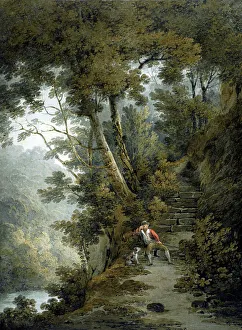 A scene in the woods at Bolton Abbey, Yorkshire, c 1800-1820. Creator: James Bourne