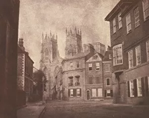 Yorkshire Gallery: A Scene in York: York Minster from Lop Lane, 1845. Creator: William Henry Fox Talbot
