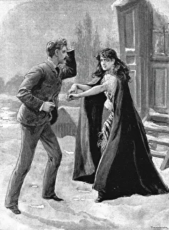 Scenes now being acted in the London Theatres; The Trumpet Call at the Adelphi Theatre, 1891. Creator: Charles Joseph Staniland. Scenes now being acted in the London Theatres; The Trumpet Call at the Adelphi Theatre, 1891