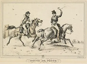 Scenes of Daily Life, Roads and Paths: Mail Route... 1817. Creator: Carle Vernet (French