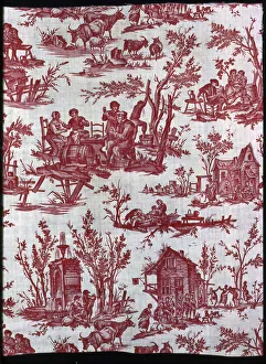 Bega Cornelis Prints: Scenes Flamandes (Furnishing Fabric), France, 1775. Creator: Christophe-Philippe Oberkampf