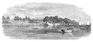 Scenes in Japan: palace of the Daimio at Agasi, 1864. Creator: Unknown