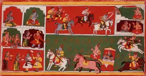 Bhagavatapurana Prints: Scenes From Krishna's Life