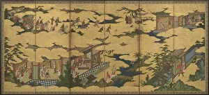 Scenes from the life of the Ming Huang Emperor and Yang Guifei, Momoyama period