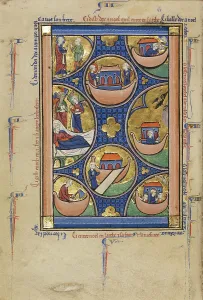 Climate Prints: Scenes from the Life of Noah; Wenceslaus Psalter, about 1250-1260. Creator: Unknown