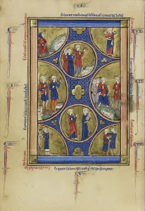 Book Of Psalms Prints: Scenes from the Lives of Jacob; Wenceslaus Psalter, about 1250-1260. Creator: Unknown