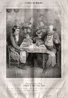Charles Joseph Traviès De Villers Gallery: Scenes de moeurs: Comme ou dine a Paris