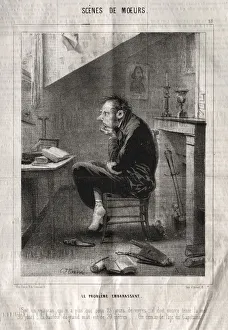 Charles Joseph Traviès De Villers Gallery: Scenes de Moeurs: Le Probleme embarassant